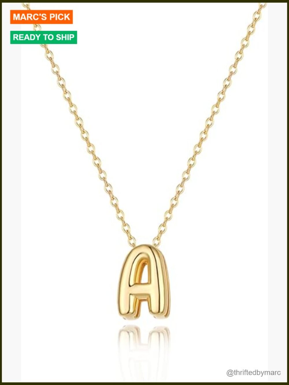 Personalized Initial Necklace Dainty Bubble Letter Pendant Gold Silver